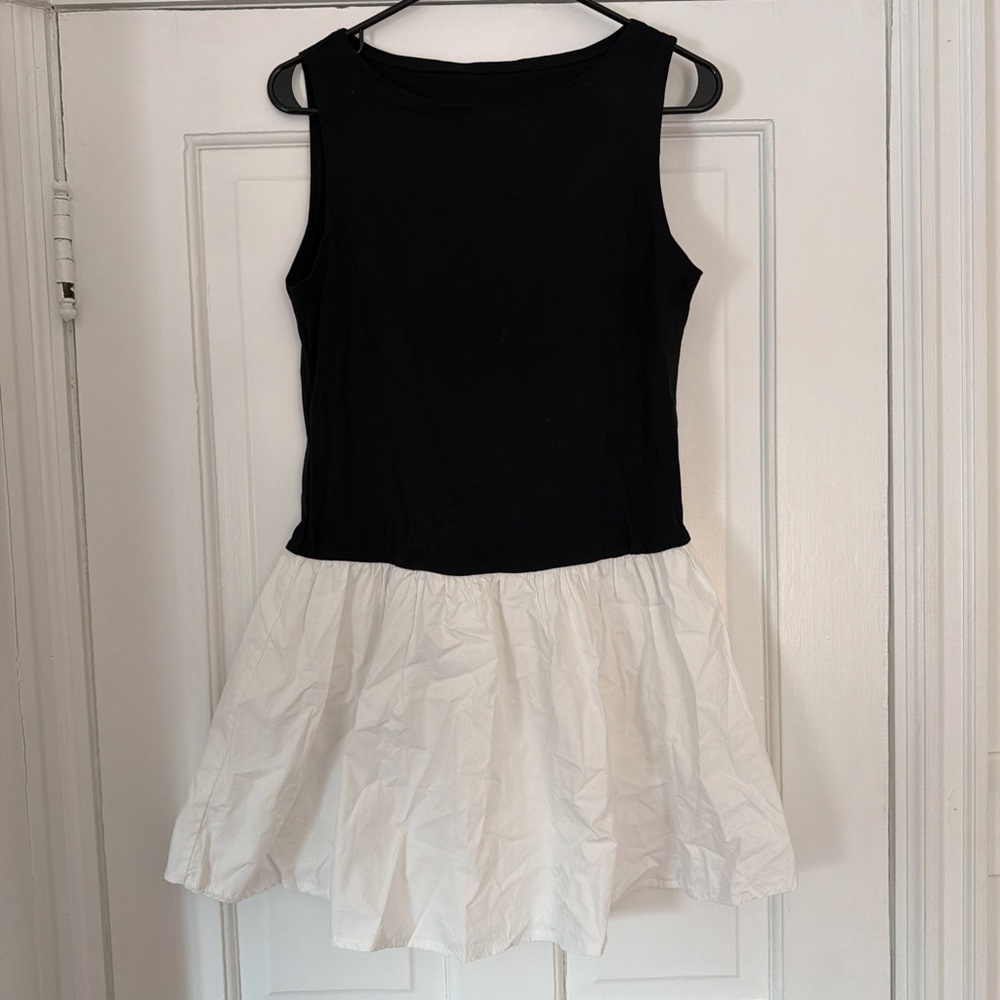 Amazon Two-Tone Black and White Mini Dress